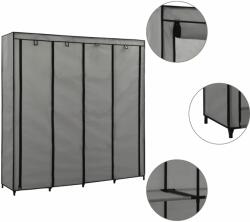 vidaXL Șifonier cu 4 compartimente, gri, 175 x 45 x 170 cm (282448) Garderoba