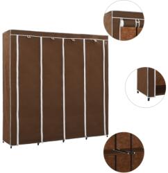 vidaXL Șifonier cu 4 compartimente, maro, 175x45x170 cm (282446) Garderoba