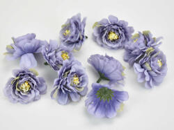  Fodros virágfej lila 4cm 10db/csomag (7601L)