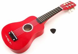 Viga Jucărie din lemn Viga - Chitară, roșu (50691) Instrument muzical de jucarie