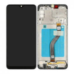 Samsung A207F Galaxy A20s LCD Kijelző+Érintőüveg+Keret, Fekete, Black (GH81-17774A) Service Pack