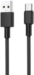 hoco. USB töltő- és adatkábel, USB Type-C, 100 cm, 2000 mA, törésgátlóval, gyorstöltés, karbon minta, Hoco X29 Superior, fekete (RS92167) (RS92167)