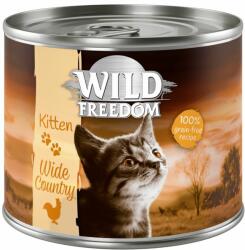 Wild Freedom 24x200g Wild Freedom Kitten Kitten "Wide Country" - borjú & csirke nedves macskatáp