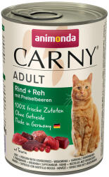 Animonda 12x400g animonda Carny Adult nedves macskatáp- Marha, őz & áfonya