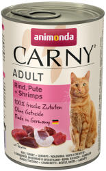 Animonda 12x400g animonda Carny Adult nedves macskatáp- Marha, pulyka & garnélarák