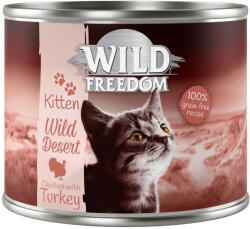 Wild Freedom 12x200g Wild Freedom Kitten "Wild Desert" - pulyka & csirke nedves macskatáp
