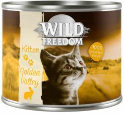 Wild Freedom 12x200g Wild Freedom Kitten nedves macskatáp- Golden Valley - nyúl & csirke