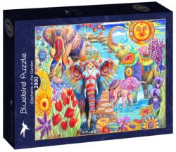 Bluebird Puzzle 2000 db-os puzzle - Elephants in the Garden (90015)