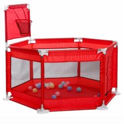 Bestent Țarc pentru copii cu mingi și coș 130x65x110cm RED
