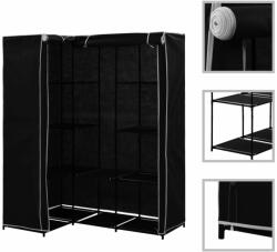 vidaXL Șifonier de colț, negru, 130 x 87 x 169 cm (282449) - comfy Garderoba