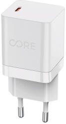 Forever Core Smart PD hálózati töltőfej 1x Type-C foglalattal fehér 20W