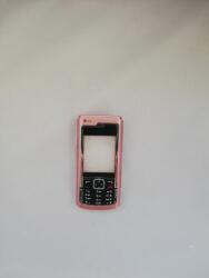 Nokia N72 komplett ház+gombsor , Előlap, rózsaszín
