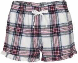 SF (Skinnifit) Női flanel pizsama rövidnadrág - Fehér / rózsaszín | XL (SK082-1000251276)
