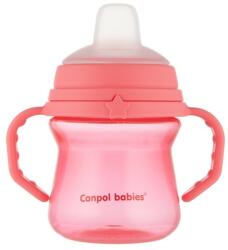 Canpol Babies Pahar care nu se varsă, Canpol Babies cu gură moale, roz, 150 ml