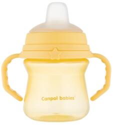 Canpol Babies Pahar care nu se varsă, Canpol Babies cu gura moale, galben, 150 ml