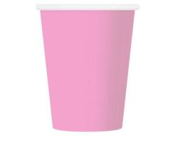 Amscan Solid Pink rózsaszín papír pohár 6 db-os 270ml (MLG627463)