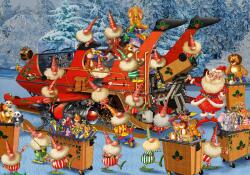 Bluebird Puzzle - Puzzle François Ruyer: Gata pentru sezonul livrărilor de Crăciun - 1 000 piese Puzzle