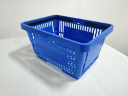 Cos de cumparaturi, krj 28 litri, albastru, din plastic, de mana (RKRJ28)