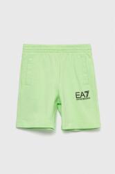 EA7 Emporio Armani gyerek pamut rövidnadrág zöld - zöld 120