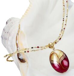 Lampglas Colier elegant Red Sea cu perla Lampglas cu aur de 24 de carate NP25