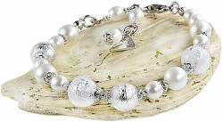 Lampglas Brățară elegantă WhiteRomance cu perle Lampglas cu argint pur BV1