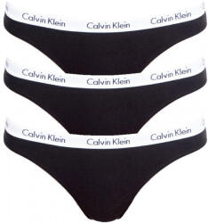 Calvin Klein 3 PACK - női tanga alsó QD3587E-001 Black L