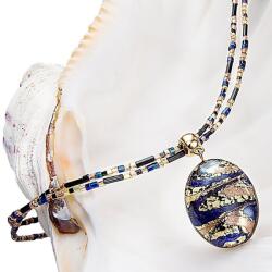 Lampglas Colier excepțional pentru femei EgyptianQueen cu perla Lampglas cu aur de 24 de carate NP28