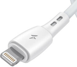 Vipfan USB és Lightning kábel Vipfan Racing X05, 3A, 1m (fehér) (X05LT-1m-white) - scom