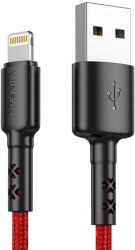 Vipfan USB és Lightning kábel Vipfan X02, 3A, 1.8m (piros) (X02LT-1.8m-red) - scom