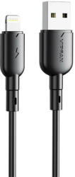 Vipfan USB és Lightning kábel Vipfan Colorful X11, 3A, 1m (fekete) (X11LT-black) - scom