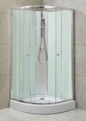 Malaga hátfalas zuhanykabin 90x90cm íves világos hátfallal (BL-7049-90)