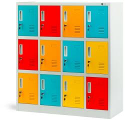 Jan Nowak® OLA | 1110 Fém öltözőszekrény 1090x1200x450, modell több színben, 12 rekeszes (1110)