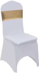 vidaXL Fundă de scaun elastică, 25 buc. , cataramă cu diamante, auriu (133579) - vidaxl