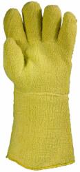 Ganteline Hurkolt ötujjas kevlar (500°c) (sárga, 10) (GAN4673)