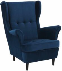  Füles fotel, kék/dió, RUFINO 2 NEW (0000360053) - pepita - 106 090 Ft