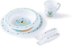 Canpol babies Set de prânz din plastic cu tacâmuri Ursuleț de pluș Cute Animals (AGS4-401_TUR) Set pentru masa bebelusi