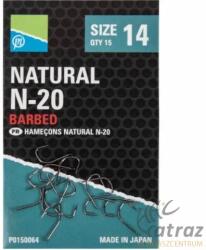 Preston Innovations Keszegező Horog - Preston Natural N-20 Barbed Méret: 14 (P0150064)