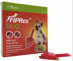 Fiprex (S | 2-10 kg testtömegű kutyáknak | 3 pipetta)