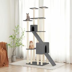 vidaXL Ansamblu de pisici, stâlpi din funie sisal, gri închis, 190 cm (171650) - comfy