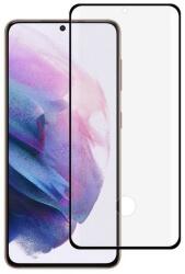 Temp-glass631274436 Samsung Galaxy S22 Plus 5G fekete 3D-teljes (teljes felület ragasztó) lefedettséget biztosító karcálló, ütésálló kijelzővédő üvegfólia, 9H tempered glass, törlőkendővel (Temp-glass