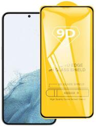  Temp-glass631274452 Samsung Galaxy S23 5G 9D-teljes (teljes felület ragasztó) teljes lefedettséget biztosító karcálló, ütésálló kijelzővédő üvegfólia kerettel, tempered glass, törlőkendővel (Temp-glas