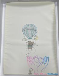  Sík pelenkázó lap 50 x 70 cm - Kék hőlégballon