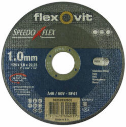 Flexovit Vágókorong SPEEDO 125x1, 6mm fém-inox (66252832388)