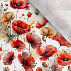 Takoy Szabadidő anyag/ futter Takoy 150cm festett pipacsok