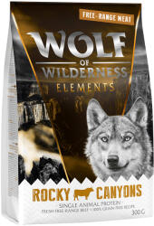 Wolf of Wilderness Wolf of Wilderness Testează: Hrană uscată, umedă, snackuri câini - uscată: Rocky Canyons Vită crescută în aer liber (300 g)
