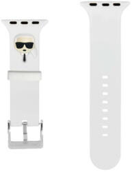 Karl Lagerfeld Apple Watch szíj 38/ 40/ 41 mm Karl Lagerfeld Karl Head fehér (OS-0234)