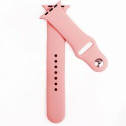 Utángyártott Apple Watch szíj Szilikon 42/ 44/ 45/ 46 /49 mm - világos rózsaszín (OS-0209)