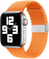 Utángyártott Apple Watch (38/40/41/42mm(Series 10) Fabric szövet óraszíj - naramcssárga (OS-0097)