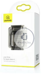 USAMS ZB74IW2 Apple Watch textile, tépőzáras szíj és tok 44mm, ezüst (OS-0035)