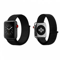 Utángyártott Apple Watch tépőzáras Szíj (38/40/41/42mm(Series 10), Fekete (OS-0271)